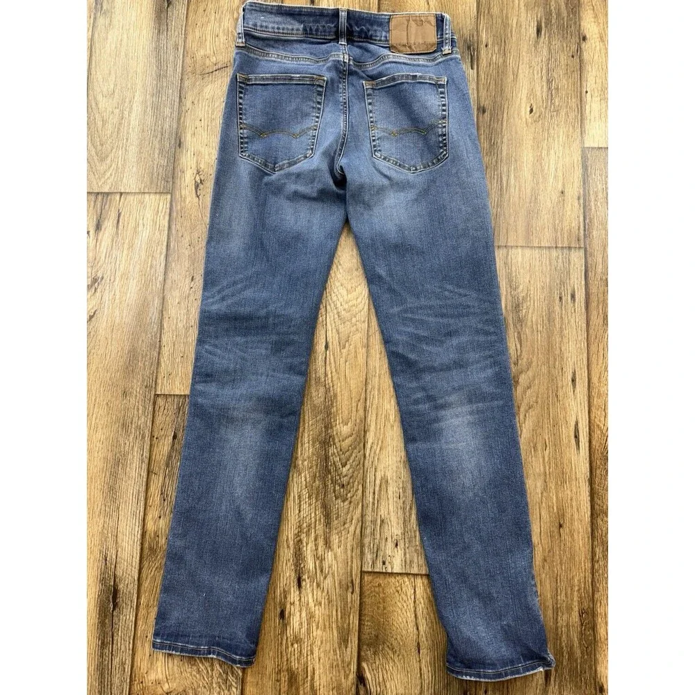 American Eagle Jeans Mens 28x32 Blue Denim  Flex 4 Patch Look Skinny 30"L - Picture 2 of 14